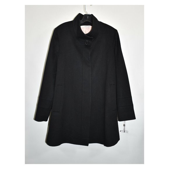 $1100 FLEURETTE Stand Collar LORA PIANA Wool Coat Jacket BLACK  CLASSY - Picture 6 of 10